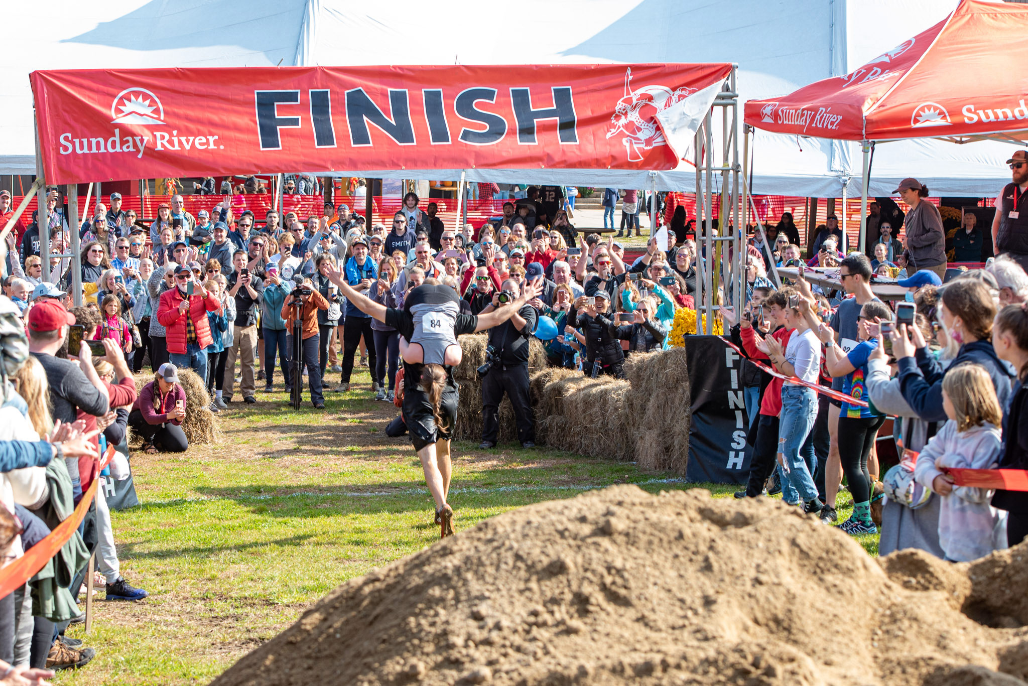 Team crossing finish line